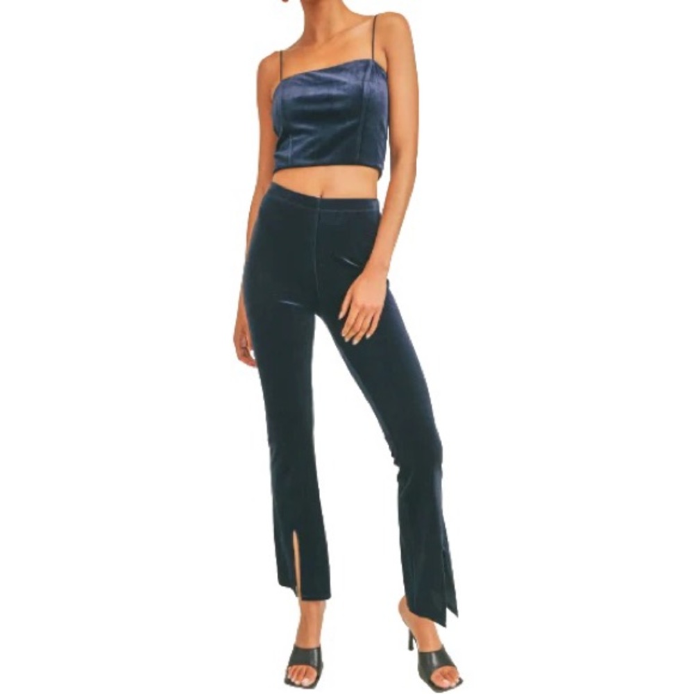 SAGE THE LABEL Misty Velvet Set - Navy Size M